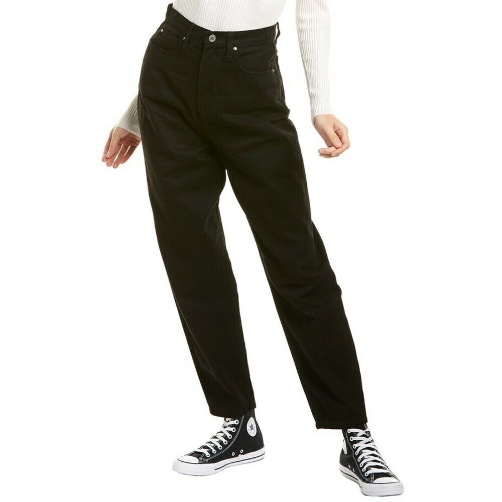 WEWOREWHAT Denim Woman's Dani Modern Boyfriend High Rise Jeans In Black Size 25